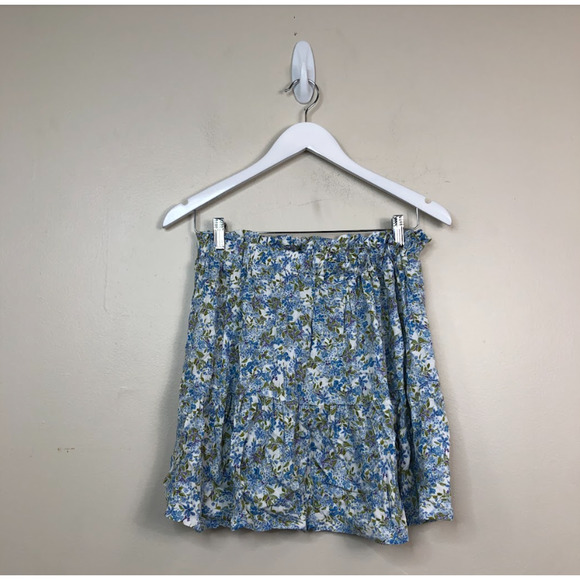 Kit & Sky Women's Floral-Print Pull-On Flowy A-Line Mini Skirts Blue M, $59 NWT - Picture 4 of 4